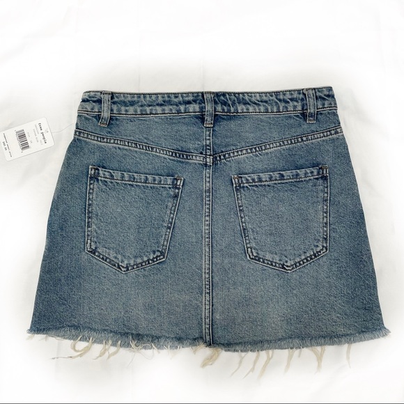 FREE PEOPLE COPPER BLUE FULL ZIP SKIRT - Picture 2 of 3